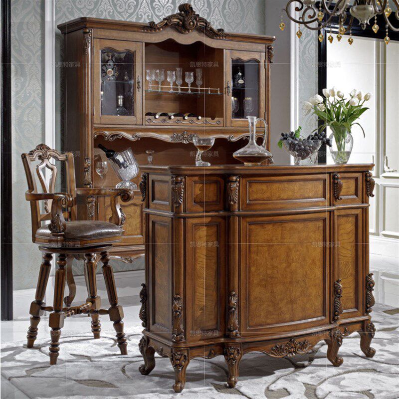 实木吧台 美式实木吧台 欧式z吧台 实木家具 家居酒吧台玄关柜
