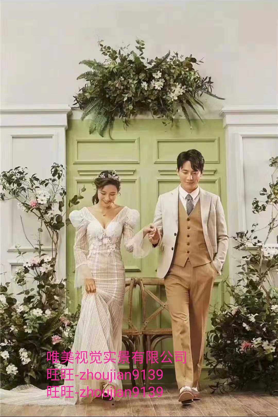 儿童实景设计摄影棚婚纱工作室拍照写真影楼装修店面2020婚纱实景