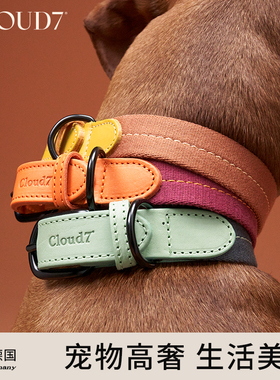 德国进口cloud7真皮狗狗项圈小中大型犬狗脖套宠物牵引绳小狗项圈