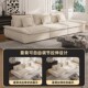欧朗奶油风猫抓布加宽帆船沙发变形客厅超大坐深直排三位