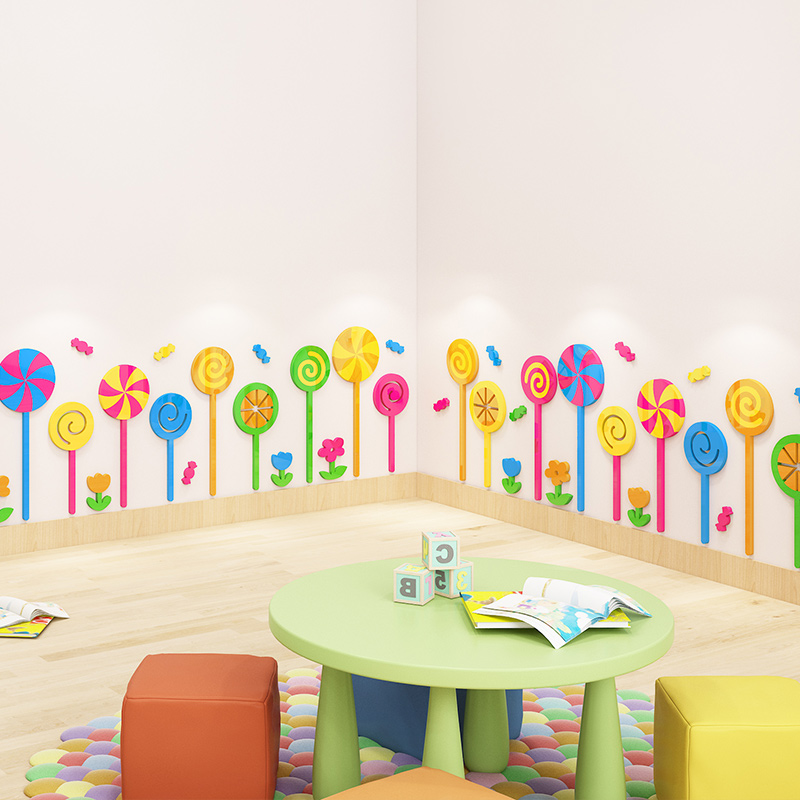 幼儿园3d立体装饰走廊教室楼梯环境布置墙面贴纸亚克力墙壁墙贴画图片