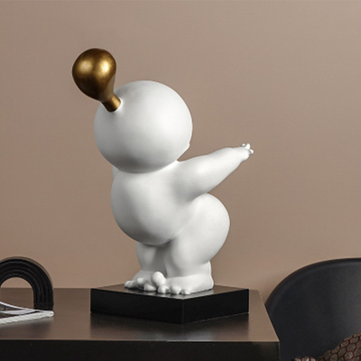 抽象吹泡泡人物雕塑酒店大堂装置艺术品大型玻璃钢橱窗落地