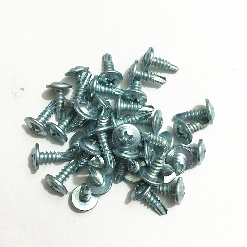 圆头带垫钻尾自攻螺丝大扁头钻尾自钻螺钉mx--9--