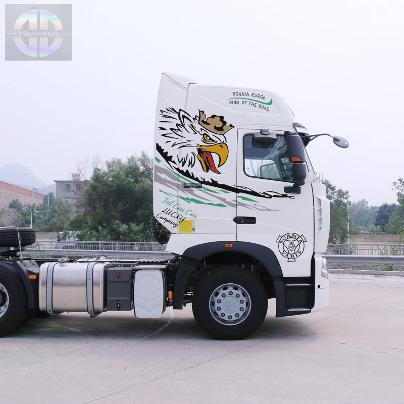 豪沃t7h车贴 howo牵引车大货车重卡车身贴神鹰头拉花贴纸