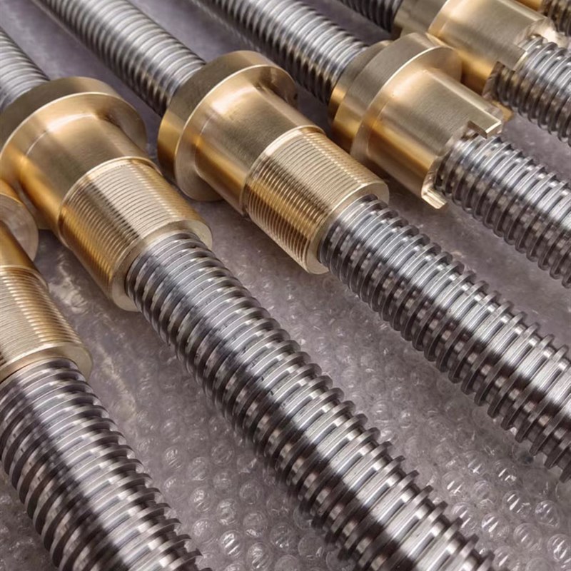 加工调手摇T梯形丝杆螺杆定制T型丝杆质丝杠-R精密1螺母不锈钢