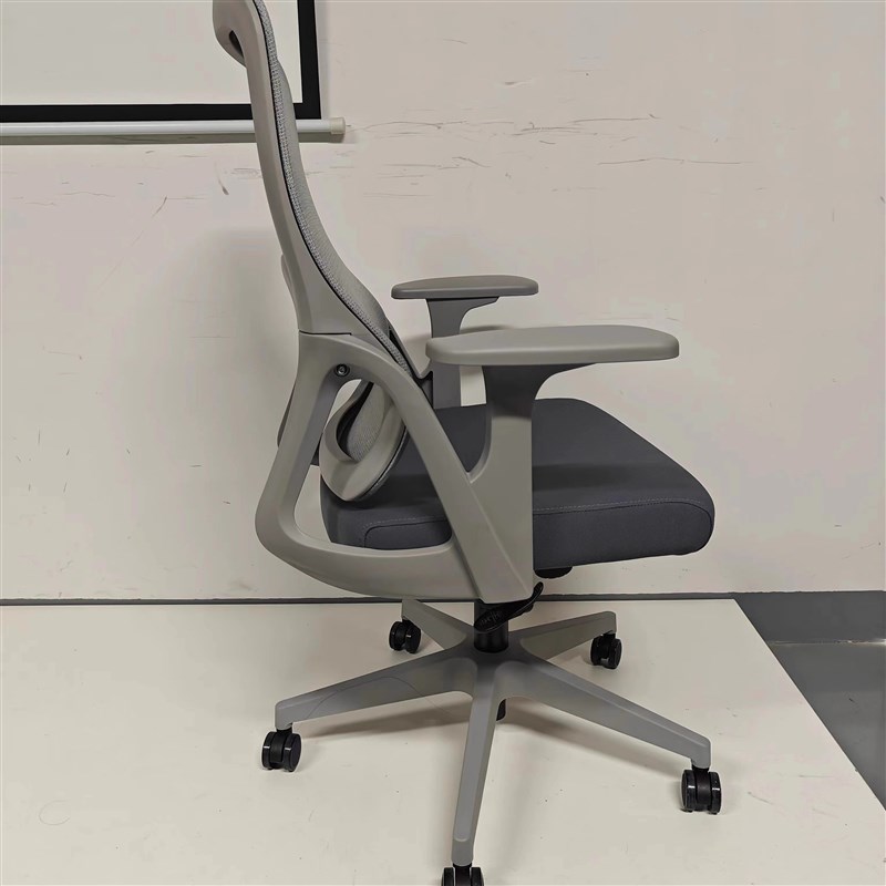 高靠背带枕头靠腰舒服网布转椅透气久坐不累椅子办公椅职员椅