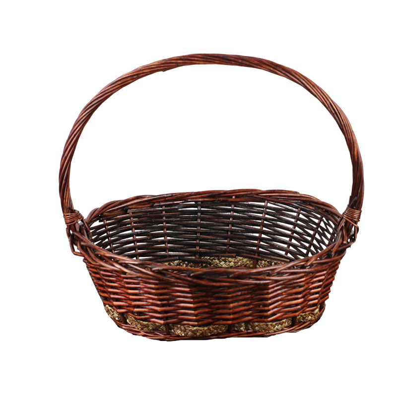 柳编水果篮藤编送礼品过大礼花店采摘手工创意舞蹈蔬菜看病人篮子