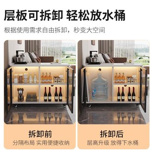 沙发边几实木小桌子可移动茶几家用轻奢岩板储物柜沙发边柜茶水柜