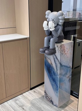 大理奢石摆件底座客厅玄关增高摆台立柱橱窗展示展览台岩板花架