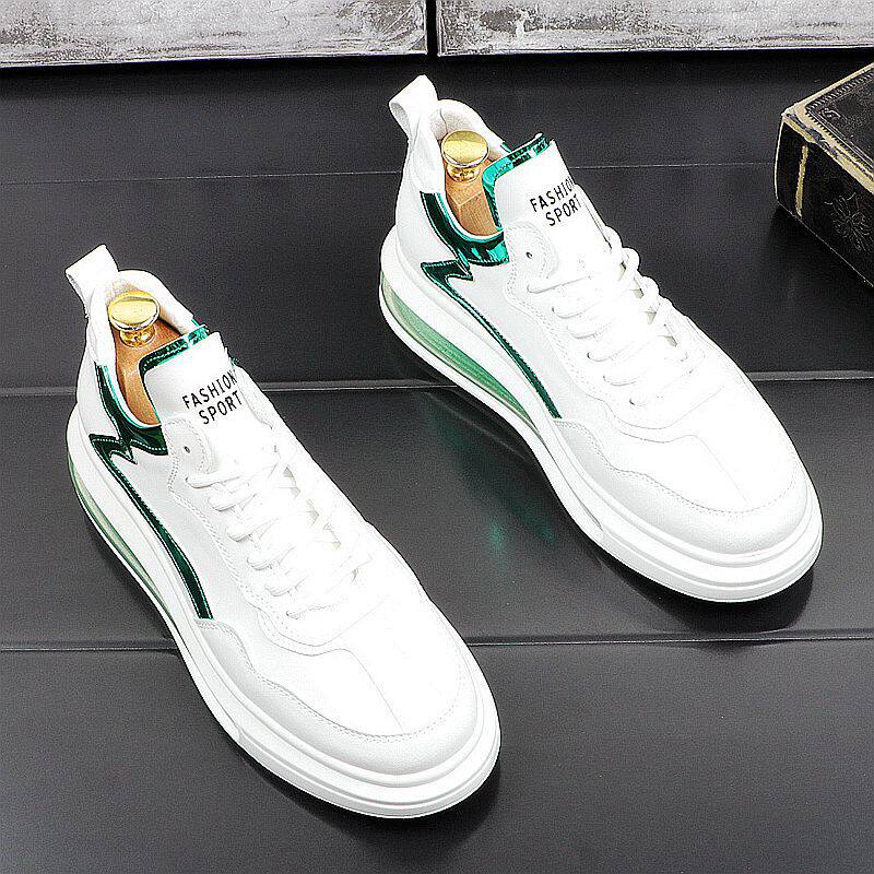 小白鞋男潮流百搭板鞋气垫底增高鞋韩版白色休闲鞋2023新款老爹鞋