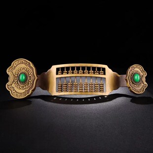 纯铜如意算盘摆件实心招财古代铜算盘金算子礼物办公室装饰工艺品