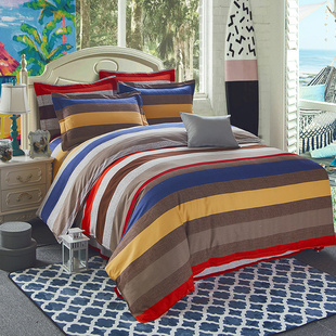 正品 1.8x2 2x2.3 2.2x2.4米被套纯棉磨毛床单 加厚全棉四件套1.5