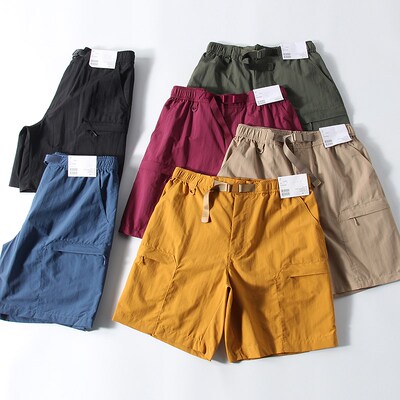 日单夏季男女款尼龙休闲试衣间工装短裤户外速干宽松五分裤455505