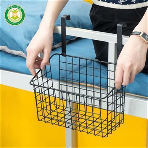 铁艺收纳篮子免打孔壁挂式挂篮大学生宿舍寝室神器储物铁框置物架