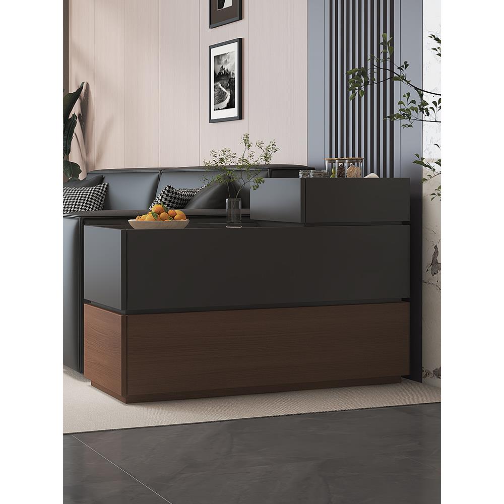 沙发边柜边几侧边收纳柜带抽屉高级感客厅家用可移动推车置物茶几