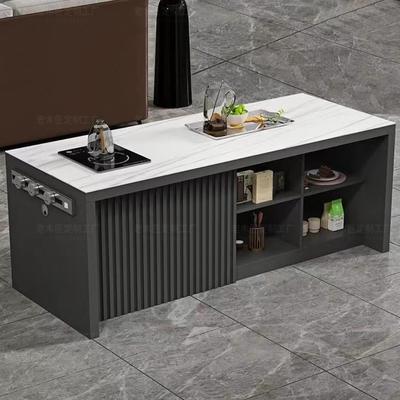 家用厨房实木大理石岛台餐桌一体柜带水槽吧台客厅隔断切洗操作台