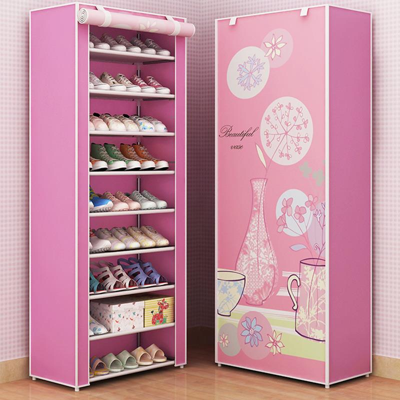 多层简易鞋架子组装防尘省空间家用经济型租房宿舍门口收纳布鞋柜