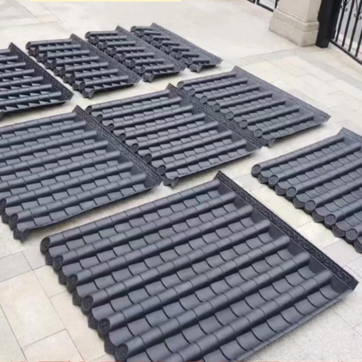 彷古瓦树脂瓦片屋顶屋簷装饰塑料瓦石棉瓦围墙瓦美丽乡村改造工程