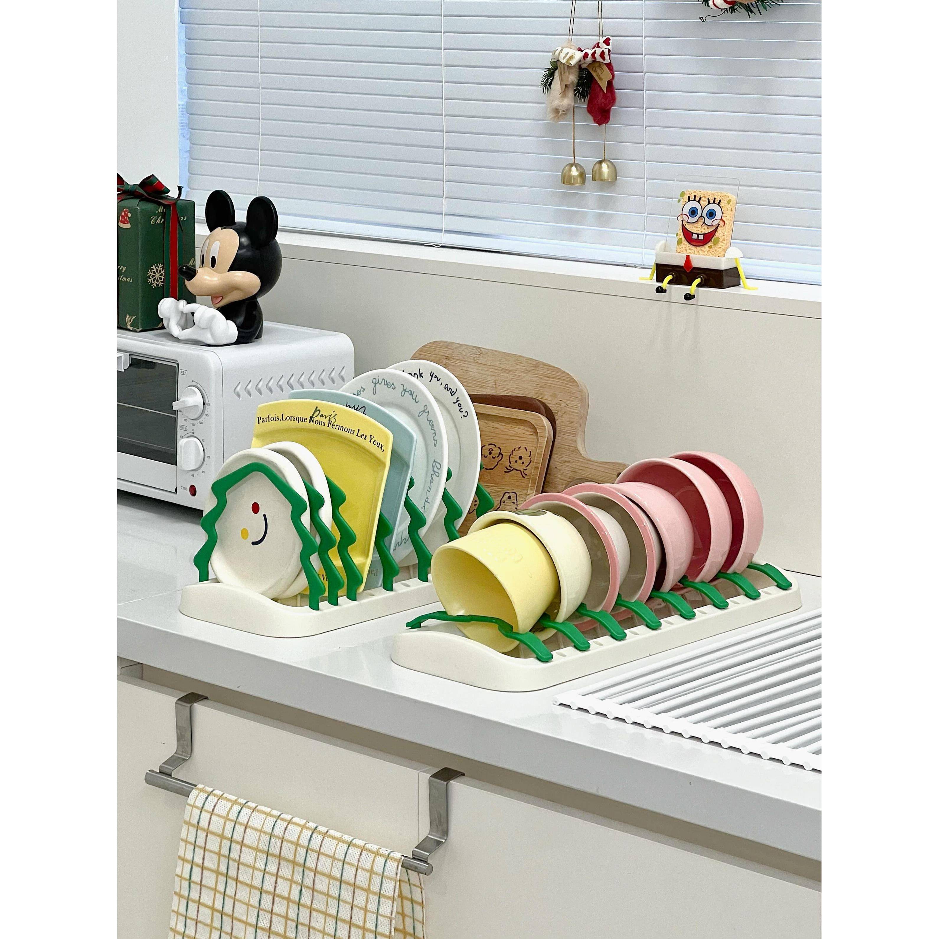 碗碟收纳架沥水碗架置物架盘子收纳架托家用厨房分类陈列展示架