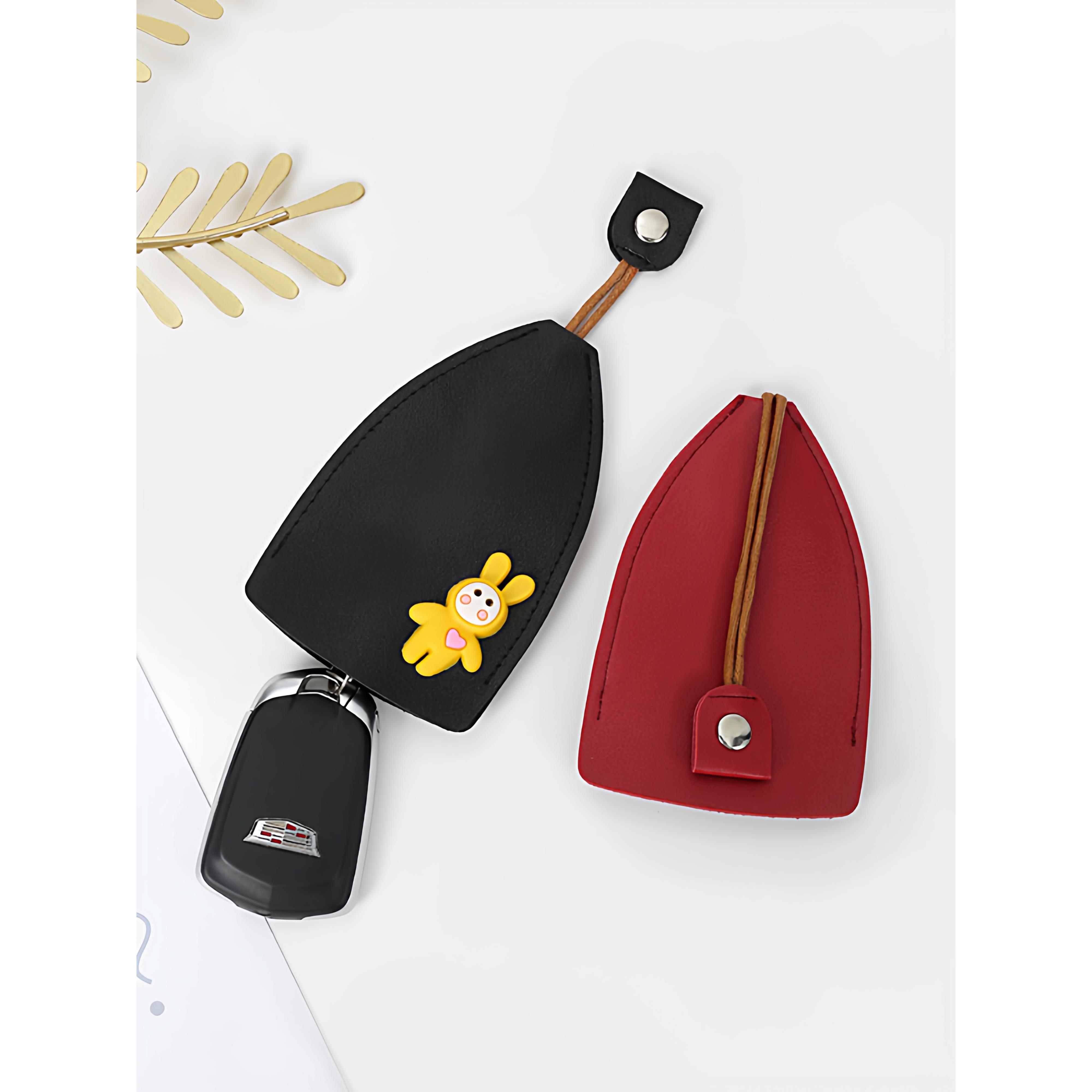 抽拉式钥匙包收纳迷你保护套男家门女士汽车通用可爱卡通车钥匙扣