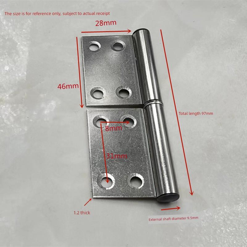 4英寸1.2毫米厚不锈钢可拆卸旗形铰炼4孔浴室门铰炼浴室旗形铰炼
