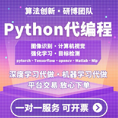 python代做程序深度学习机器图像处理接单代码指导代编写调试爬虫