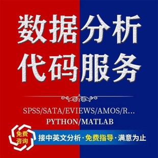 python代编程spss数据分析stata实证eviews统计amos问卷meta分析R
