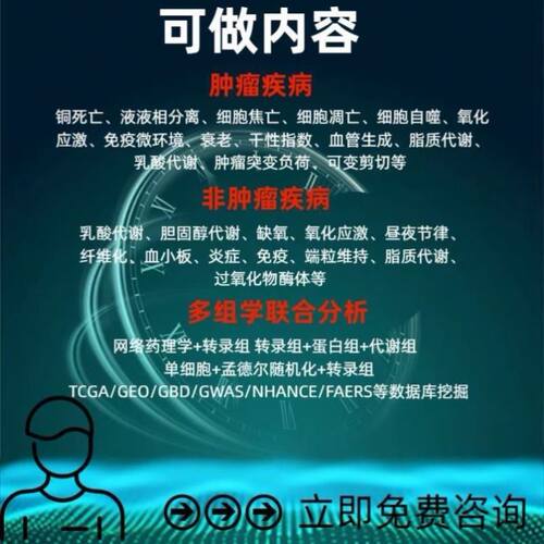 医学SCI5-9分测序生信分析生物实验 二区定制 转录组数据库挖掘