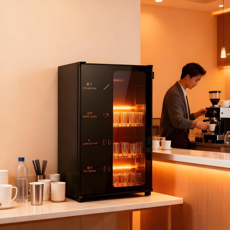 专业立式杯具热风烘干水杯消毒柜小型高温一体机杯子收纳消毒柜