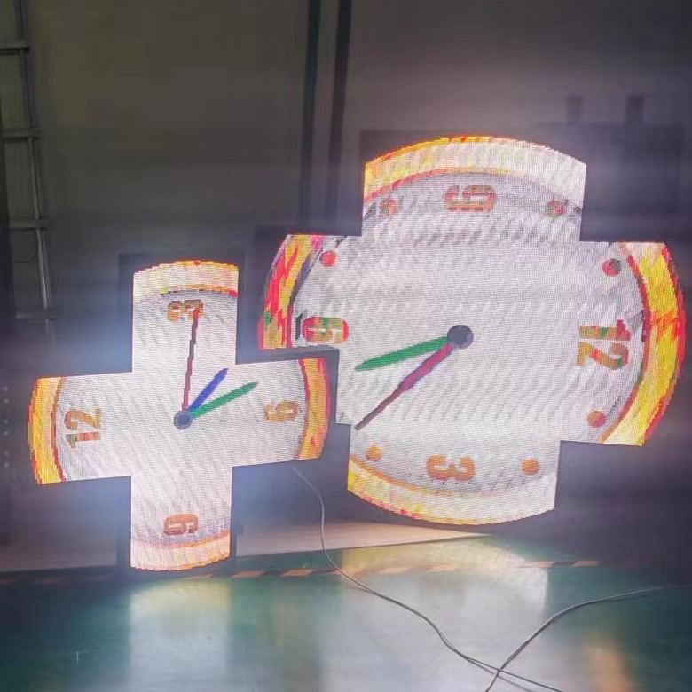 滨州市某加油站LED户外全彩屏现货P8简易箱体()