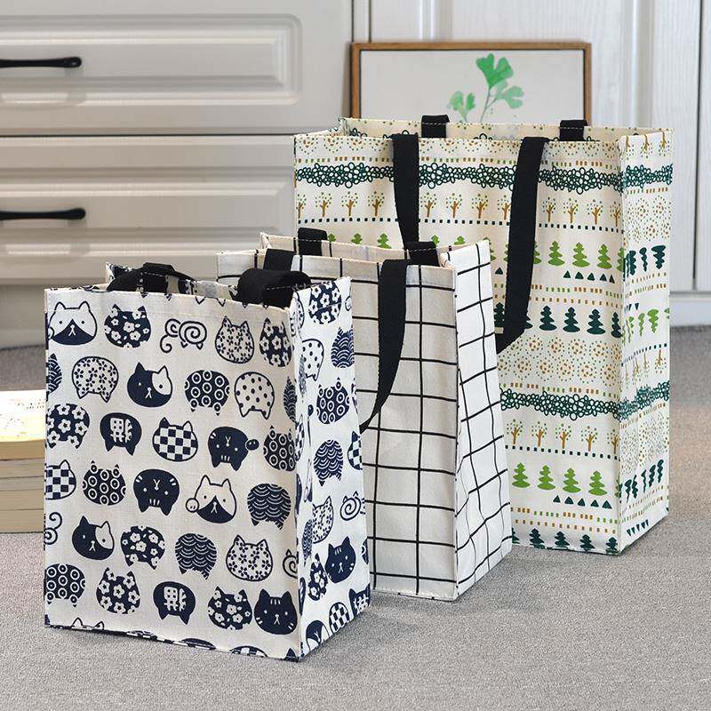 手拎袋帆布环保布艺礼品袋棉麻手提袋便当包饭盒袋购物袋防水书袋