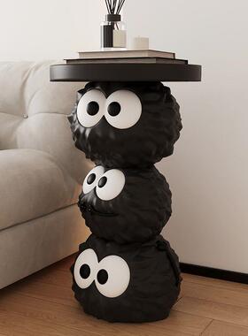 卡通煤球落地摆件客厅大型存钱罐床头置物架沙发茶几装饰乔迁礼物