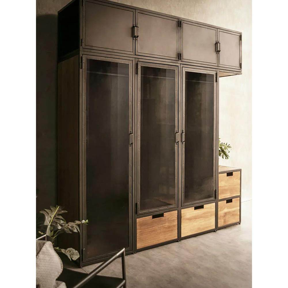 阁楼工业风衣柜锻铁金属储物柜实木外套和帽子鞋柜储物柜地板柜站,住宅家具,独立衣柜,淘宝优惠券,粉丝福利购,淘宝优惠卷