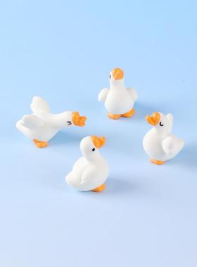 微景观创意呆萌搞怪大白鹅公仔园艺diy装饰品 配件汽车桌面小摆件