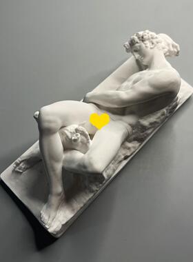 北欧简约复古艺术石膏像人物雕塑酒柜玄关装饰摆件美术教具礼物