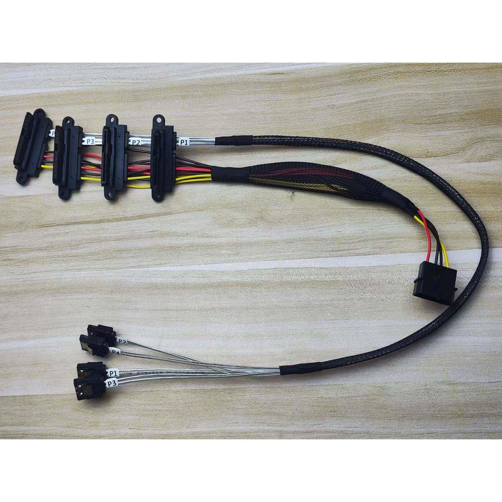 SFF-8482 mini SAS转SATA连接线 29P-SATA 硬盘 服务器数据线