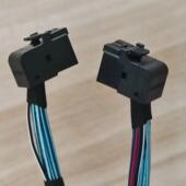 Mini SAS 原装 SFF 8643弯头数据线阵列卡硬盘背板连接线