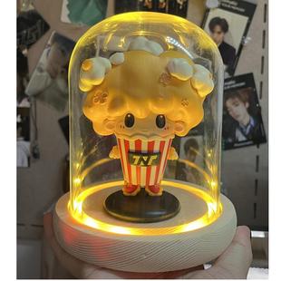 时代少年团米爆娃五周年模型挂件官方明星周边发光玻璃防尘展示盒