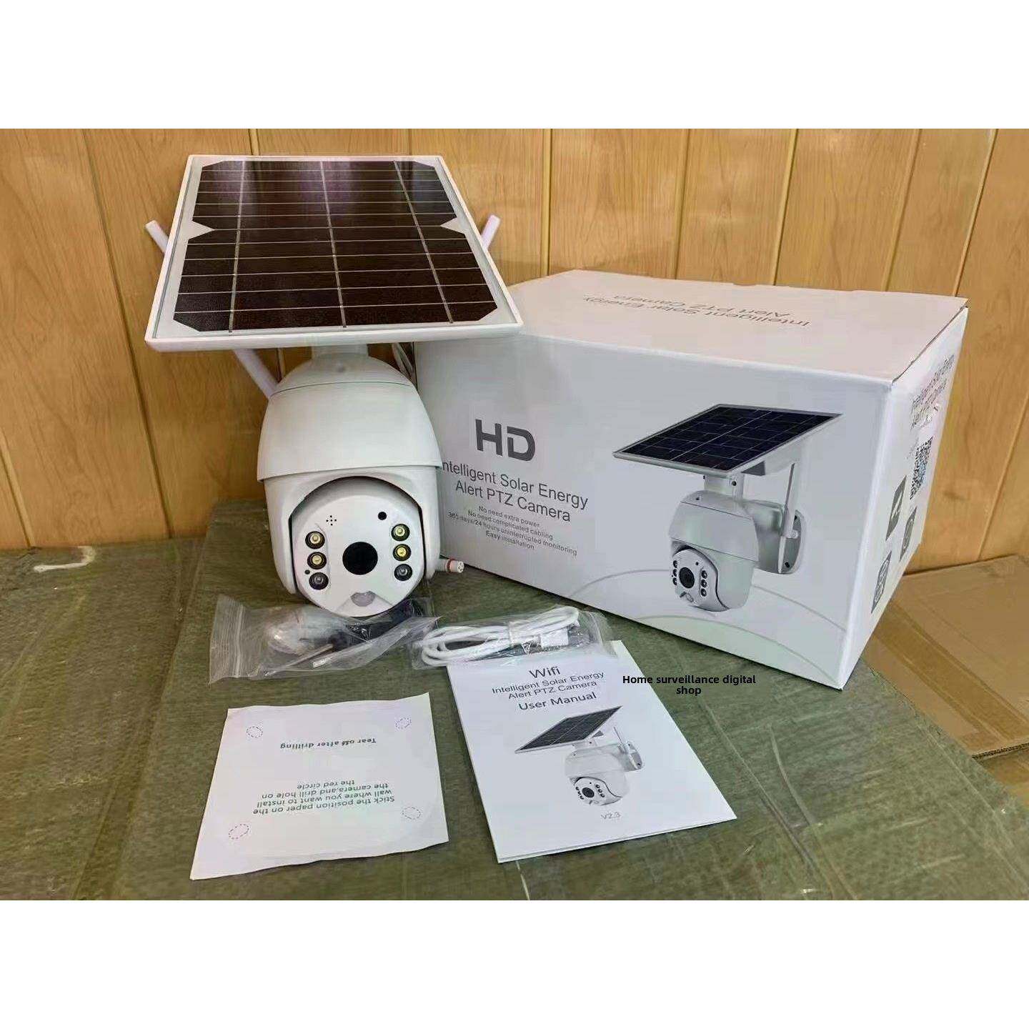 跨境不插电4g网络摄像头太阳能wificamera野外防盗摄像机ubox s10