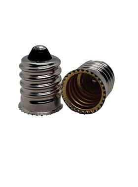 现货E14转E12灯头转换器白色灯座转接口E14螺口转换E12灯口