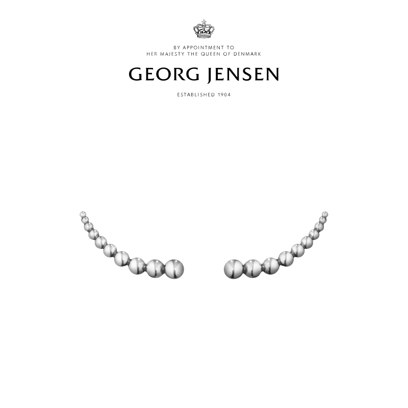 Georg Jensen乔治杰生GRAPE 葡珠系列 925银饰设计高级感耳环