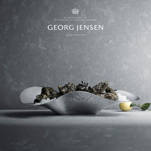 新婚礼物GeorgJensen乔治杰生悦享E生蚝盘果盘不锈钢餐具北欧风