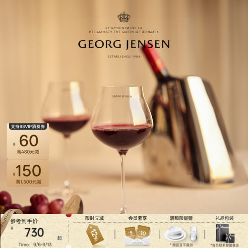 教师节礼物GeorgJensen乔治杰生SKY红葡萄酒杯香槟杯六只装