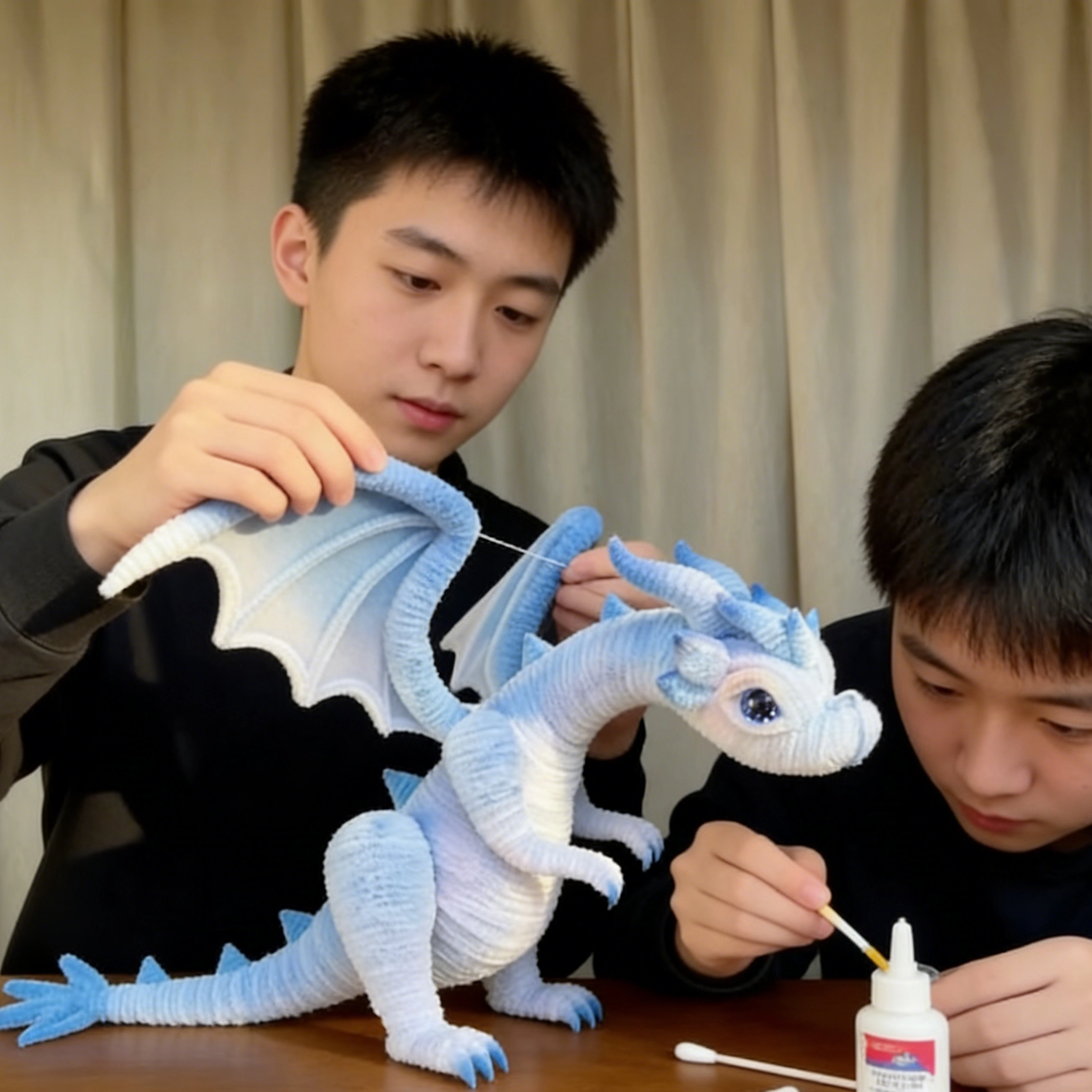 儿童恐龙扭扭棒加密毛根材料包