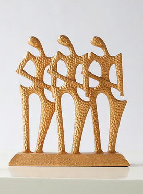 稀缺质感轻奢金属装饰品摆件现代简约茶几桌面烛台电视柜样板间