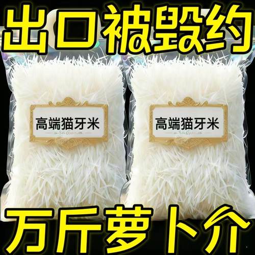 新米】10斤长粒猫牙米优质大米百合长粒百合煮饭干熬粥长款5斤1斤