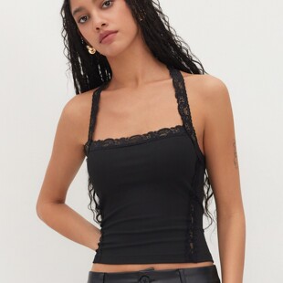 女装 挂脖蕾丝边抹胸吊带上衣114382939 新品 CIDER夏季