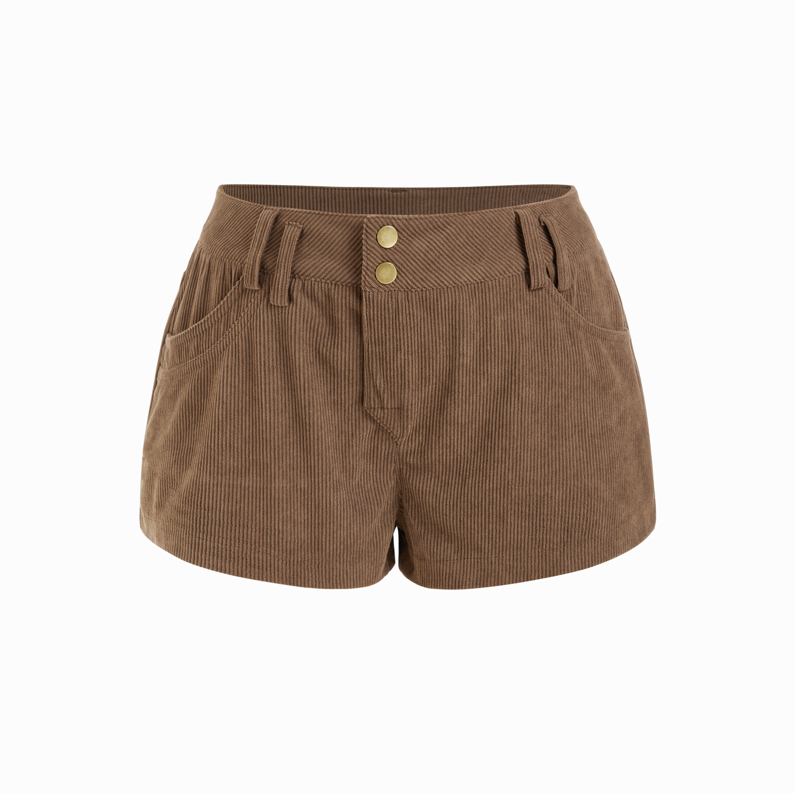 CIDER 都市游牧风春秋女装灯芯绒低腰豹纹迷你短裤114901