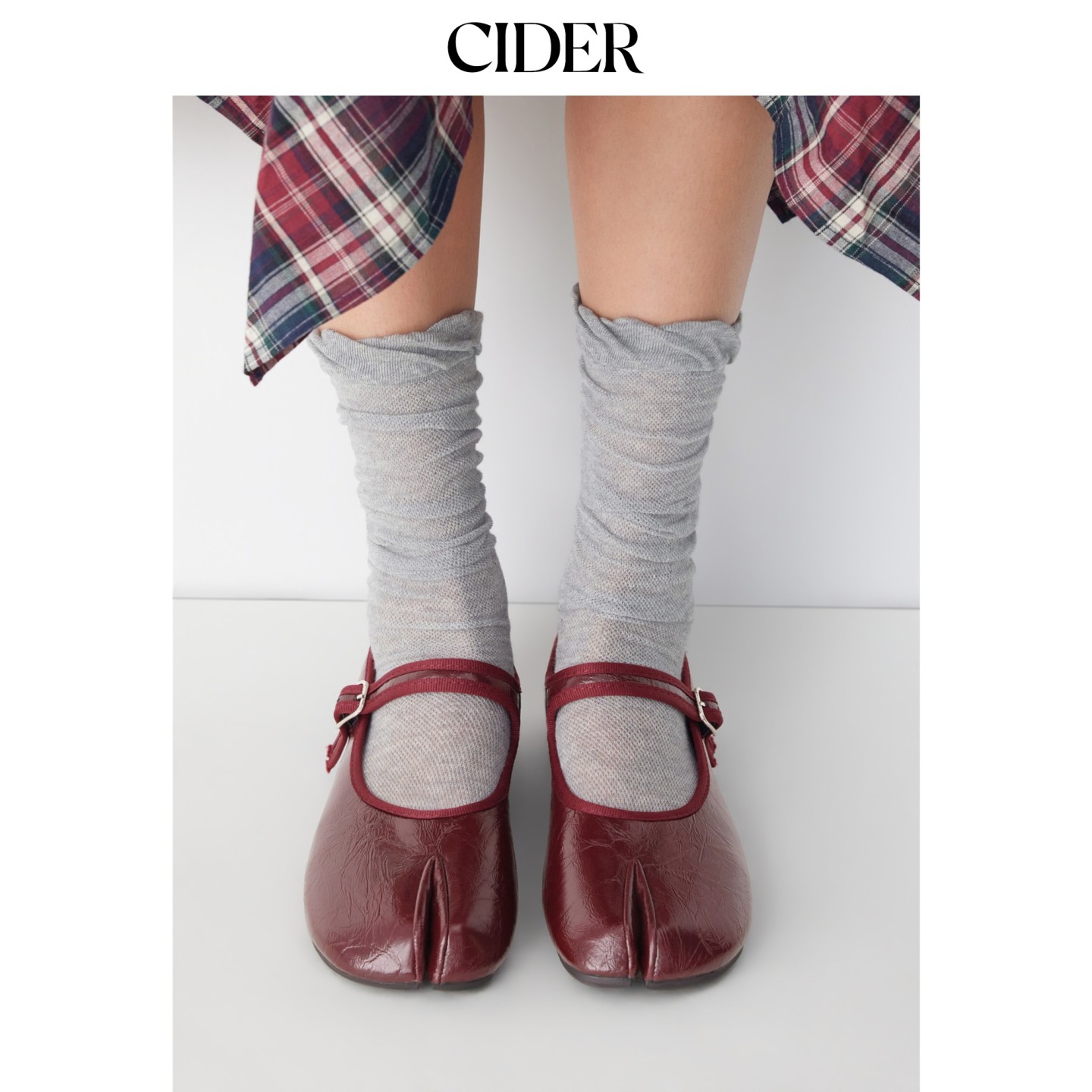CIDER2026秋季新品水桶分趾玛丽珍平底鞋115603696图片