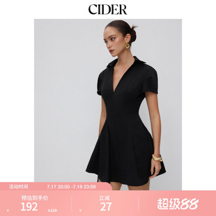 CIDER2026夏季新品短袖中腰A字迷你连衣裙115470578